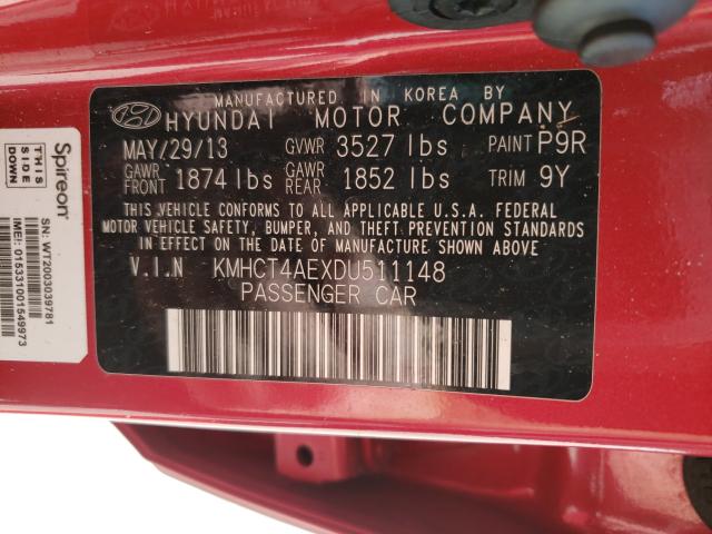 Photo 9 VIN: KMHCT4AEXDU511148 - HYUNDAI ACCENT GLS 