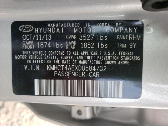 Photo 9 VIN: KMHCT4AEXDU584732 - HYUNDAI ACCENT 