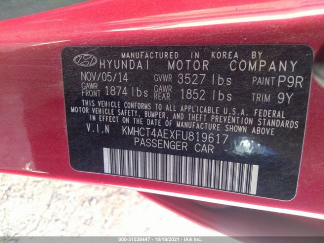 Photo 8 VIN: KMHCT4AEXFU819617 - HYUNDAI ACCENT 