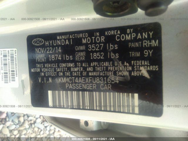 Photo 8 VIN: KMHCT4AEXFU831654 - HYUNDAI ACCENT 