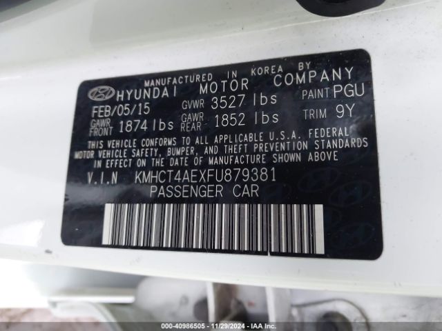 Photo 8 VIN: KMHCT4AEXFU879381 - HYUNDAI ACCENT 