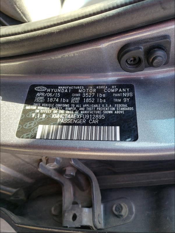 Photo 9 VIN: KMHCT4AEXFU912895 - HYUNDAI ACCENT GLS 