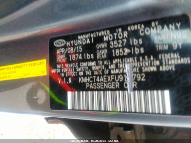 Photo 8 VIN: KMHCT4AEXFU914792 - HYUNDAI ACCENT 