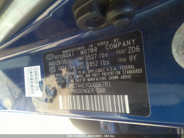 Photo 8 VIN: KMHCT4AEXGU006781 - HYUNDAI ACCENT 