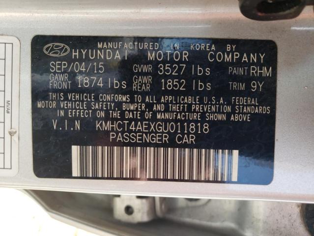 Photo 11 VIN: KMHCT4AEXGU011818 - HYUNDAI ACCENT 