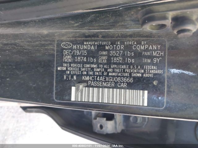 Photo 8 VIN: KMHCT4AEXGU083666 - HYUNDAI ACCENT 