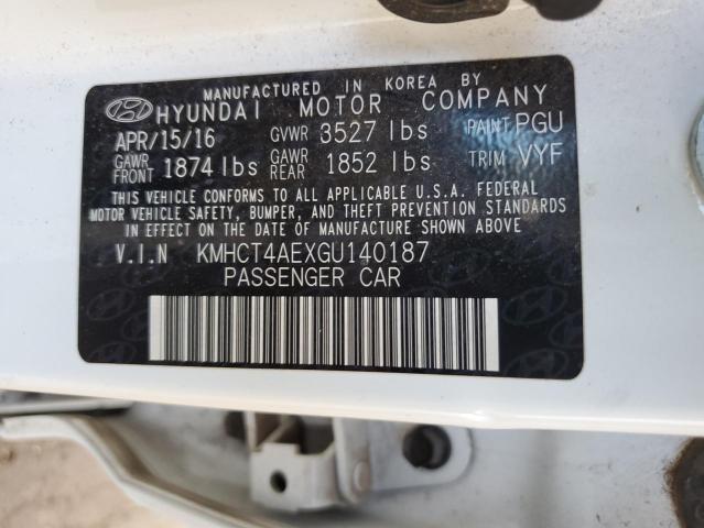 Photo 11 VIN: KMHCT4AEXGU140187 - HYUNDAI ACCENT SE 