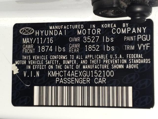 Photo 9 VIN: KMHCT4AEXGU152100 - HYUNDAI ACCENT SE 