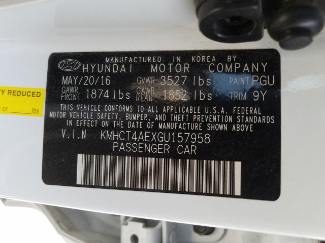 Photo 9 VIN: KMHCT4AEXGU157958 - HYUNDAI ACCENT SE 