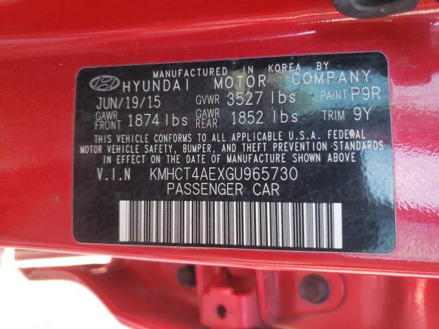 Photo 9 VIN: KMHCT4AEXGU965730 - HYUNDAI ACCENT SE 