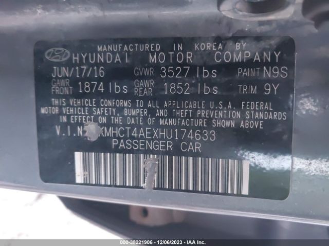 Photo 8 VIN: KMHCT4AEXHU174633 - HYUNDAI ACCENT 