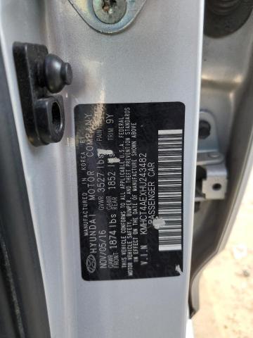 Photo 12 VIN: KMHCT4AEXHU243482 - HYUNDAI ACCENT SE 