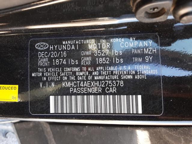 Photo 9 VIN: KMHCT4AEXHU275378 - HYUNDAI ACCENT SE 