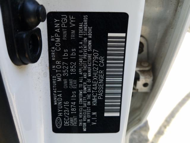 Photo 9 VIN: KMHCT4AEXHU277907 - HYUNDAI ACCENT 