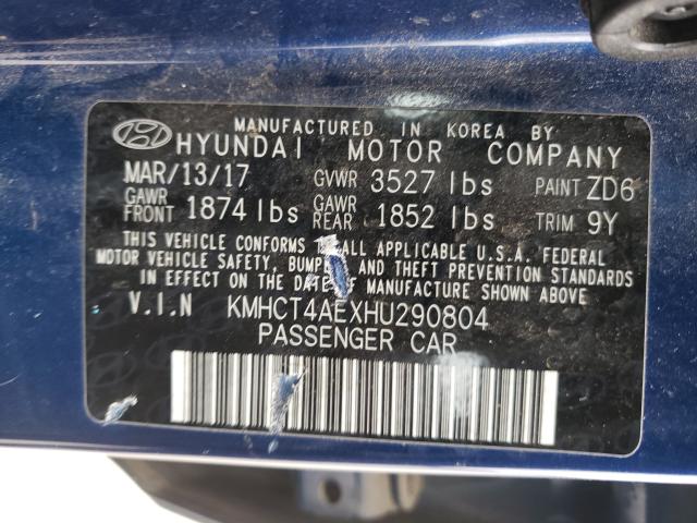 Photo 9 VIN: KMHCT4AEXHU290804 - HYUNDAI ACCENT SE 