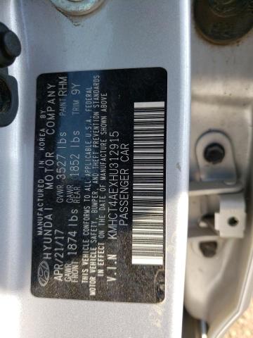 Photo 11 VIN: KMHCT4AEXHU312915 - HYUNDAI ACCENT SE 