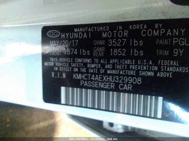 Photo 8 VIN: KMHCT4AEXHU329908 - HYUNDAI ACCENT 