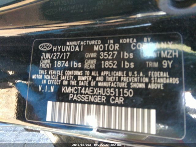 Photo 8 VIN: KMHCT4AEXHU351150 - HYUNDAI ACCENT 