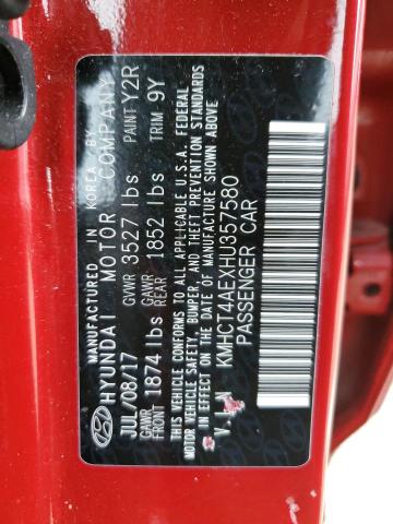 Photo 11 VIN: KMHCT4AEXHU357580 - HYUNDAI ACCENT SE 