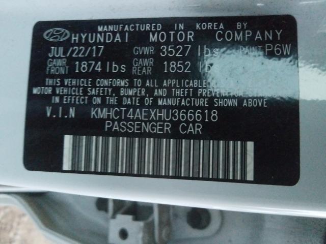 Photo 9 VIN: KMHCT4AEXHU366618 - HYUNDAI ACCENT SE 