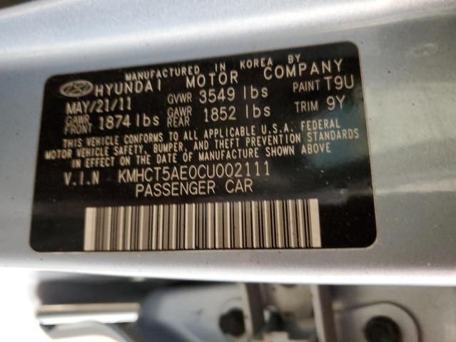 Photo 11 VIN: KMHCT5AE0CU002111 - HYUNDAI ACCENT 