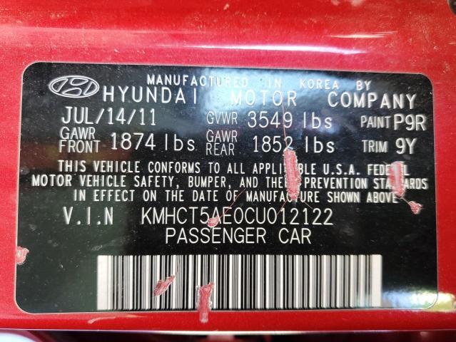 Photo 12 VIN: KMHCT5AE0CU012122 - HYUNDAI ACCENT GLS 