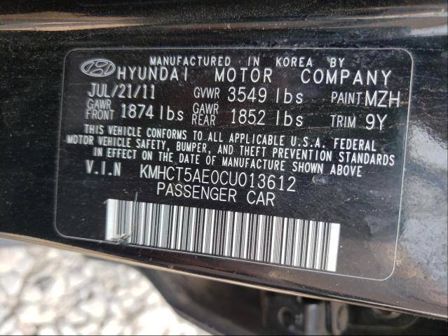 Photo 9 VIN: KMHCT5AE0CU013612 - HYUNDAI ACCENT GLS 