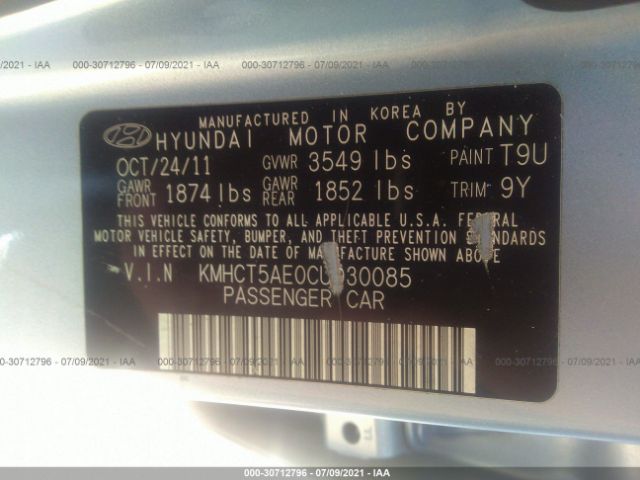 Photo 8 VIN: KMHCT5AE0CU030085 - HYUNDAI ACCENT 