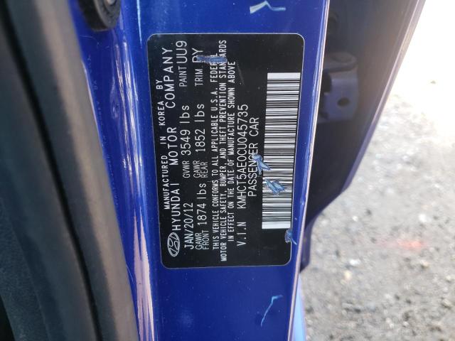 Photo 11 VIN: KMHCT5AE0CU045735 - HYUNDAI ACCENT 