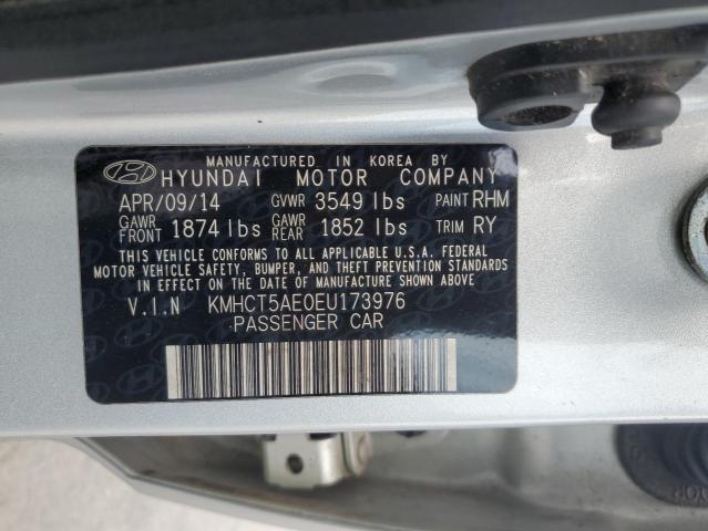 Photo 11 VIN: KMHCT5AE0EU173976 - HYUNDAI ACCENT 