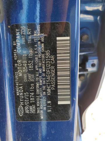 Photo 11 VIN: KMHCT5AE0FU231585 - HYUNDAI ACCENT GS 