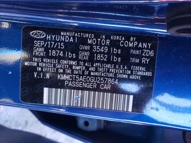 Photo 11 VIN: KMHCT5AE0GU257864 - HYUNDAI ACCENT SE 