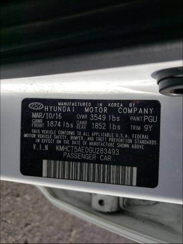 Photo 9 VIN: KMHCT5AE0GU283493 - HYUNDAI ACCENT SE 