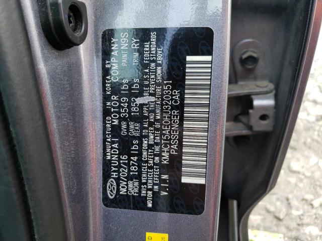 Photo 12 VIN: KMHCT5AE0HU320351 - HYUNDAI ACCENT 