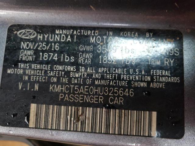 Photo 9 VIN: KMHCT5AE0HU325646 - HYUNDAI ACCENT SE 