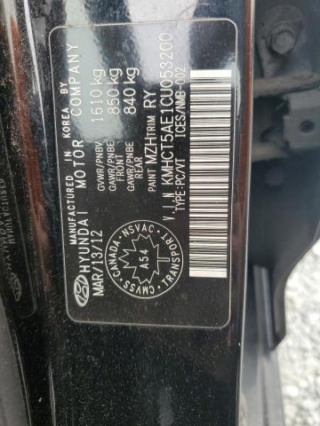 Photo 12 VIN: KMHCT5AE1CU053200 - HYUNDAI ACCENT 