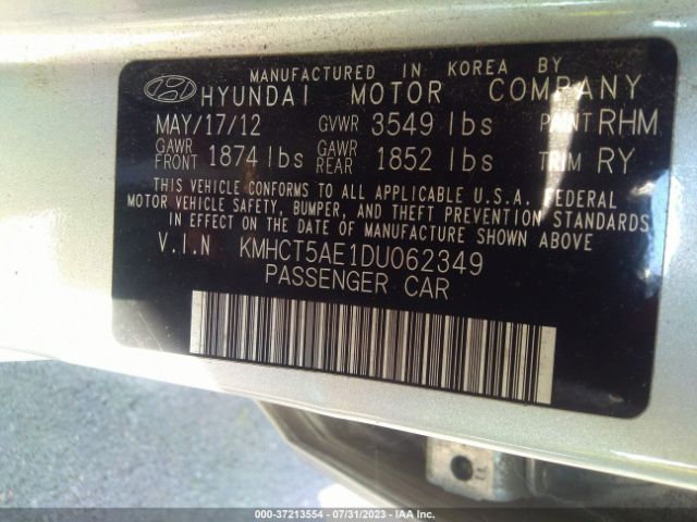 Photo 8 VIN: KMHCT5AE1DU062349 - HYUNDAI ACCENT 