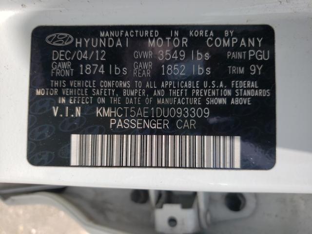 Photo 9 VIN: KMHCT5AE1DU093309 - HYUNDAI ACCENT GLS 