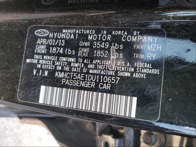 Photo 9 VIN: KMHCT5AE1DU110657 - HYUNDAI ACCENT GLS 