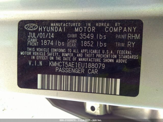 Photo 8 VIN: KMHCT5AE1EU188079 - HYUNDAI ACCENT 