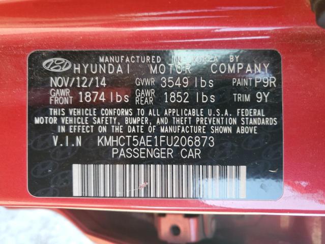 Photo 11 VIN: KMHCT5AE1FU206873 - HYUNDAI ACCENT GS 