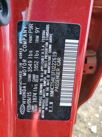 Photo 11 VIN: KMHCT5AE1FU222619 - HYUNDAI ACCENT 