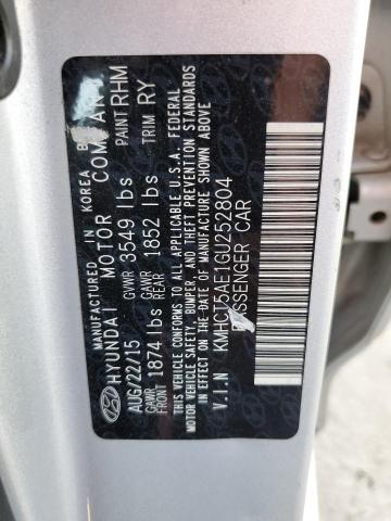 Photo 11 VIN: KMHCT5AE1GU252804 - HYUNDAI ACCENT SE 