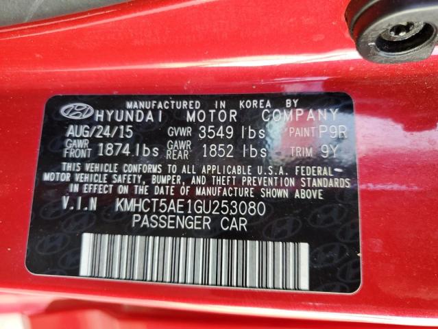 Photo 12 VIN: KMHCT5AE1GU253080 - HYUNDAI ACCENT SE 