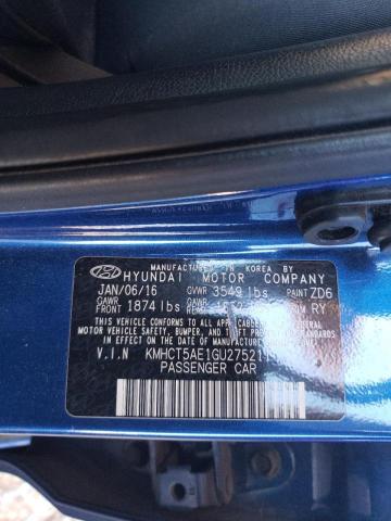 Photo 9 VIN: KMHCT5AE1GU275211 - HYUNDAI ACCENT SE 