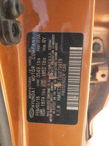 Photo 12 VIN: KMHCT5AE1GU279419 - HYUNDAI ACCENT 