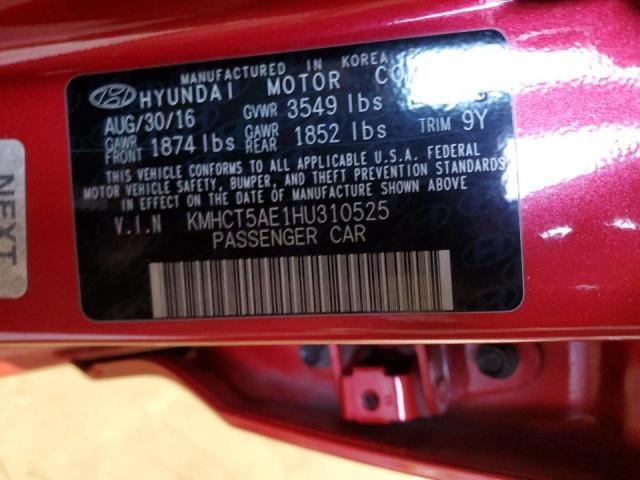 Photo 9 VIN: KMHCT5AE1HU310525 - HYUNDAI ACCENT SE 