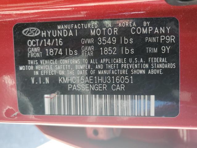 Photo 9 VIN: KMHCT5AE1HU316051 - HYUNDAI ACCENT SE 