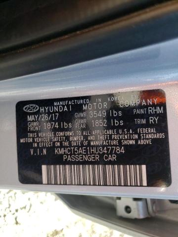 Photo 9 VIN: KMHCT5AE1HU347784 - HYUNDAI ACCENT SE 