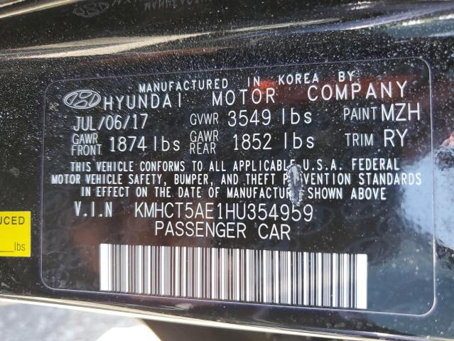 Photo 11 VIN: KMHCT5AE1HU354959 - HYUNDAI ACCENT 